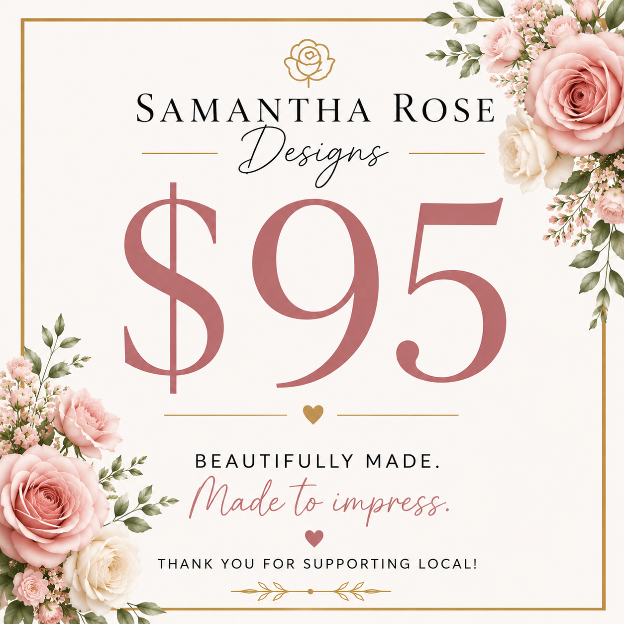 $95 - floral bar