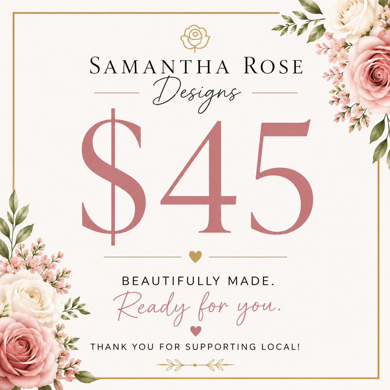 $45 - floral bar